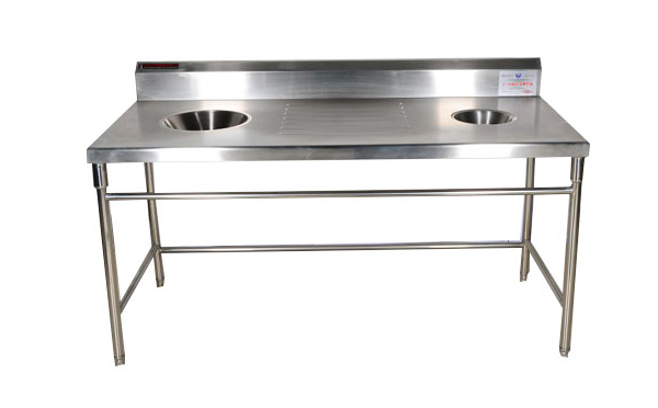 学校食堂厨房设备不锈钢残食回收台工作台